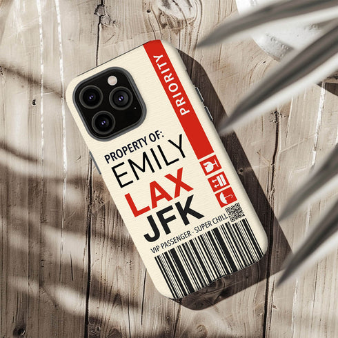 Personalized Travel Luggage Tag iPhone Case